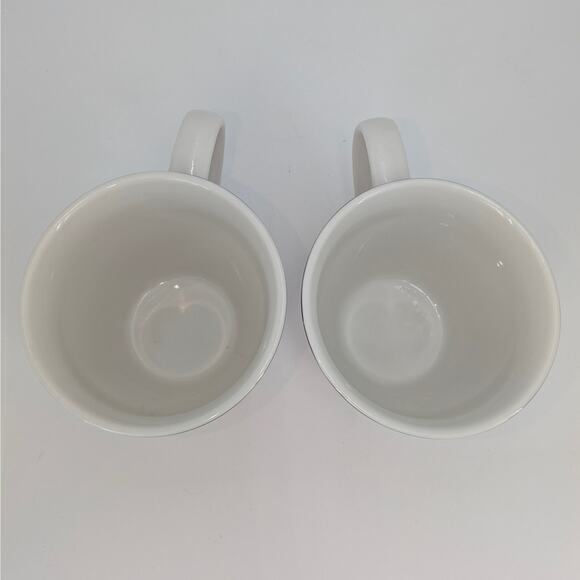 West Elm Ceramic Mug Set Abstract Brushstroke Teal Pink Gold Coffee Tea Cup - Picture 5 of 10